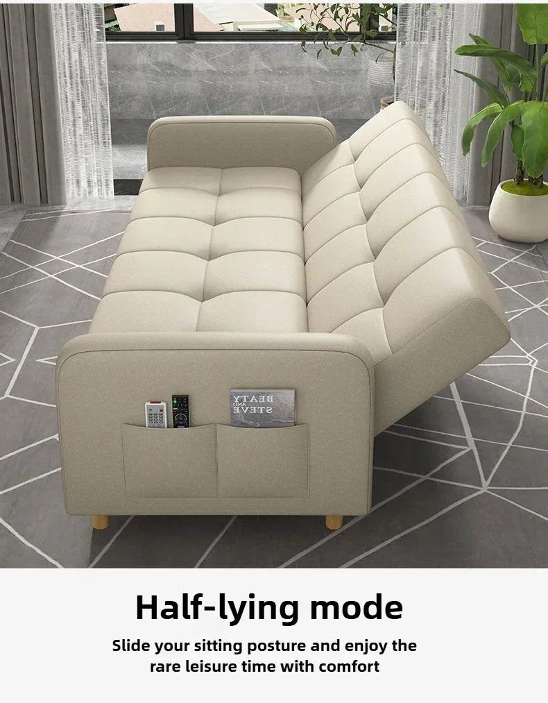 Household Goods Simple Andl Sofa Technology Fabric Sofa Small House Rental Household Simple And Modern Integrated Sofa Bed