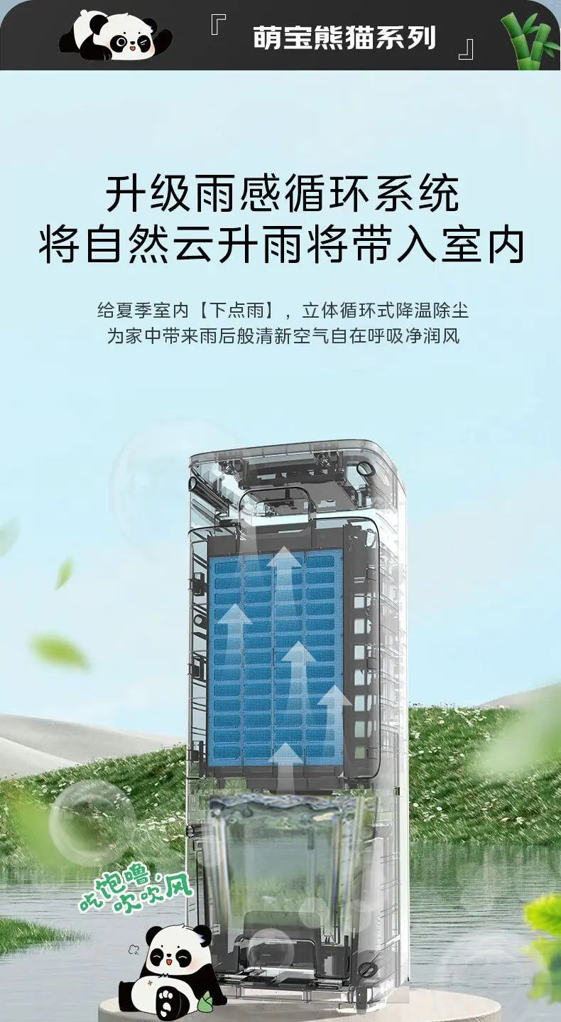 Household Single - cooling Mobile Water - cooled Air - conditioner Fan with Voice Remote Control