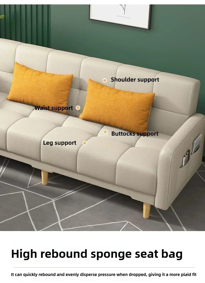 Household Goods Simple Andl Sofa Technology Fabric Sofa Small House Rental Household Simple And Modern Integrated Sofa Bed