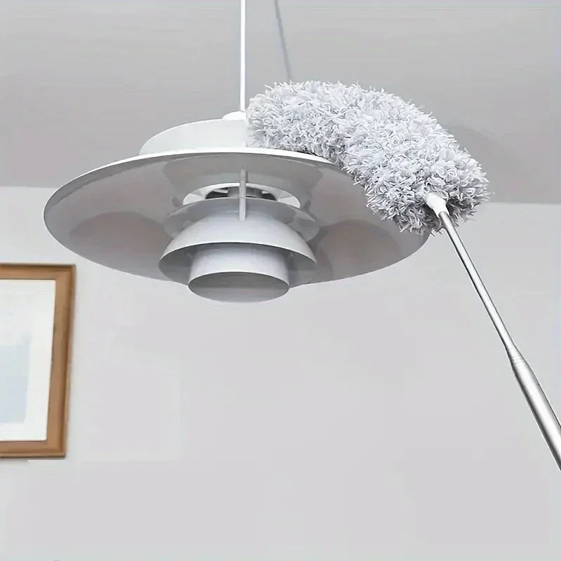 1PC 280CM Microfiber Dust Extendable Curved Ceiling Cleaning Broom Household Electrostatic Precipitator Household Cleaning Tool