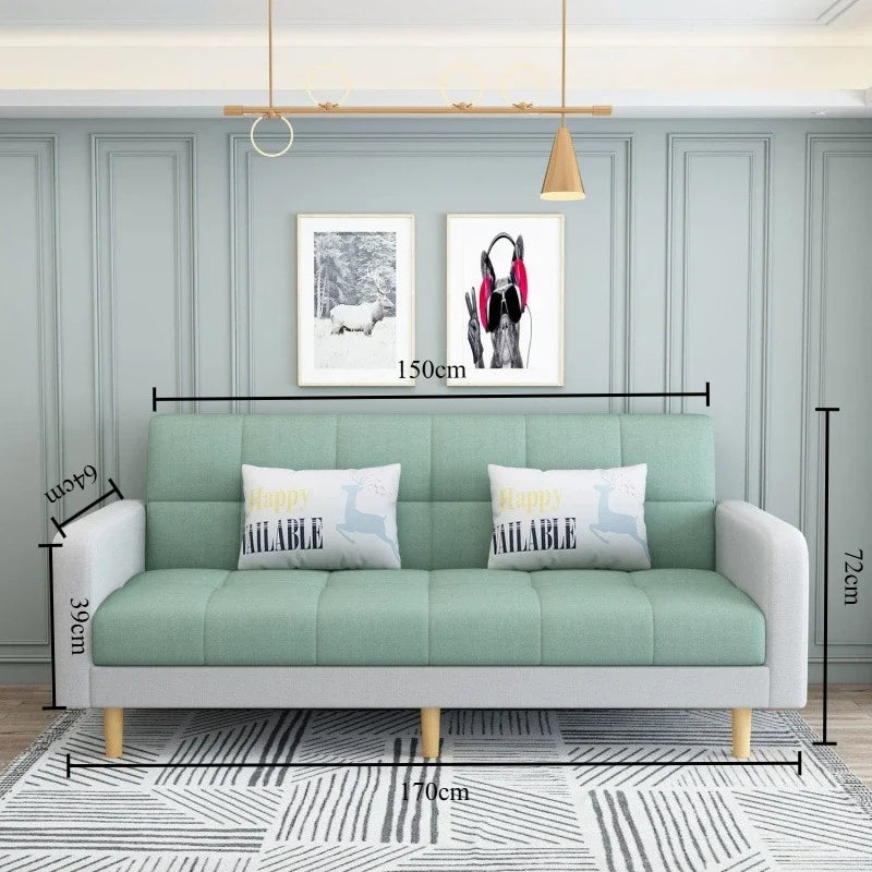 Household Goods Simple Andl Sofa Technology Fabric Sofa Small House Rental Household Simple And Modern Integrated Sofa Bed
