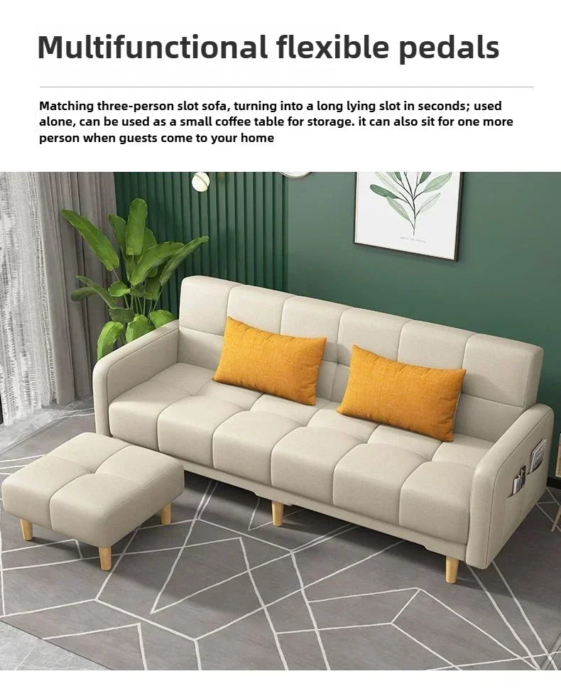 Household Goods Simple Andl Sofa Technology Fabric Sofa Small House Rental Household Simple And Modern Integrated Sofa Bed