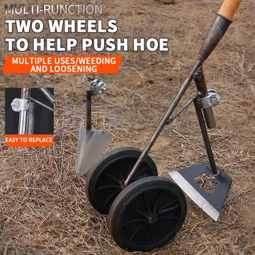 Household Hand-Pushed Hoe, Hoe, Hoe, Wheeled Hoe, Weeder, Garden Hoe, Micro Tillage Machine, Turning Soil, Trenching Plow, Push