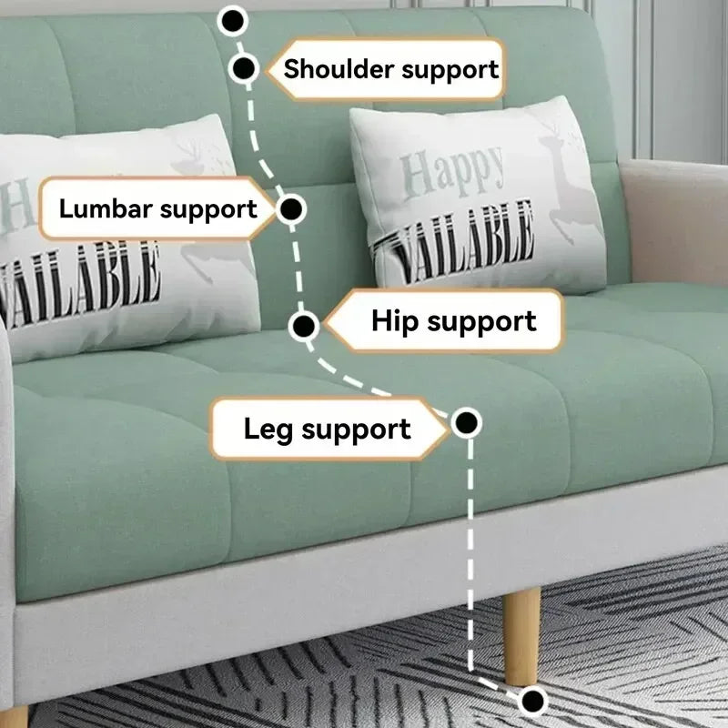 Household Goods Simple Andl Sofa Technology Fabric Sofa Small House Rental Household Simple And Modern Integrated Sofa Bed