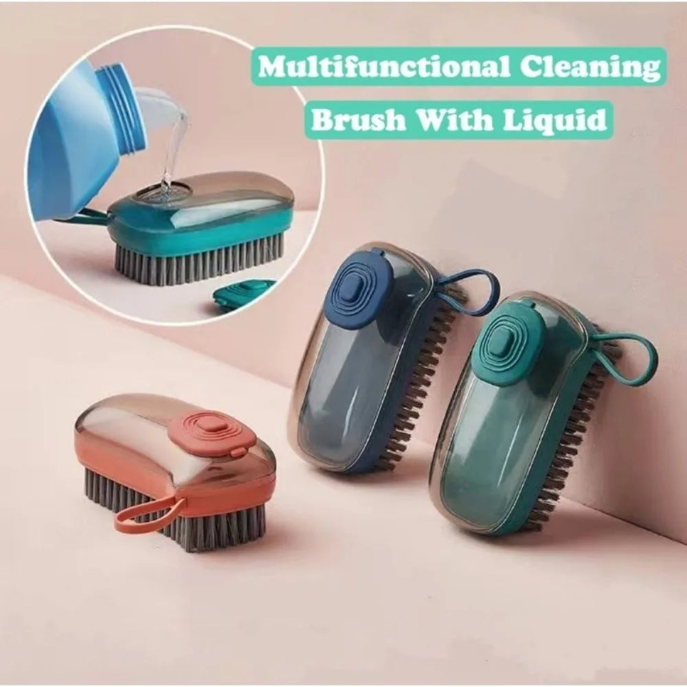 Durable Automatic Cleaning Brush Auto Soap Dispenser Soft Laundry Brush Multipurpose Household Brush Household Use