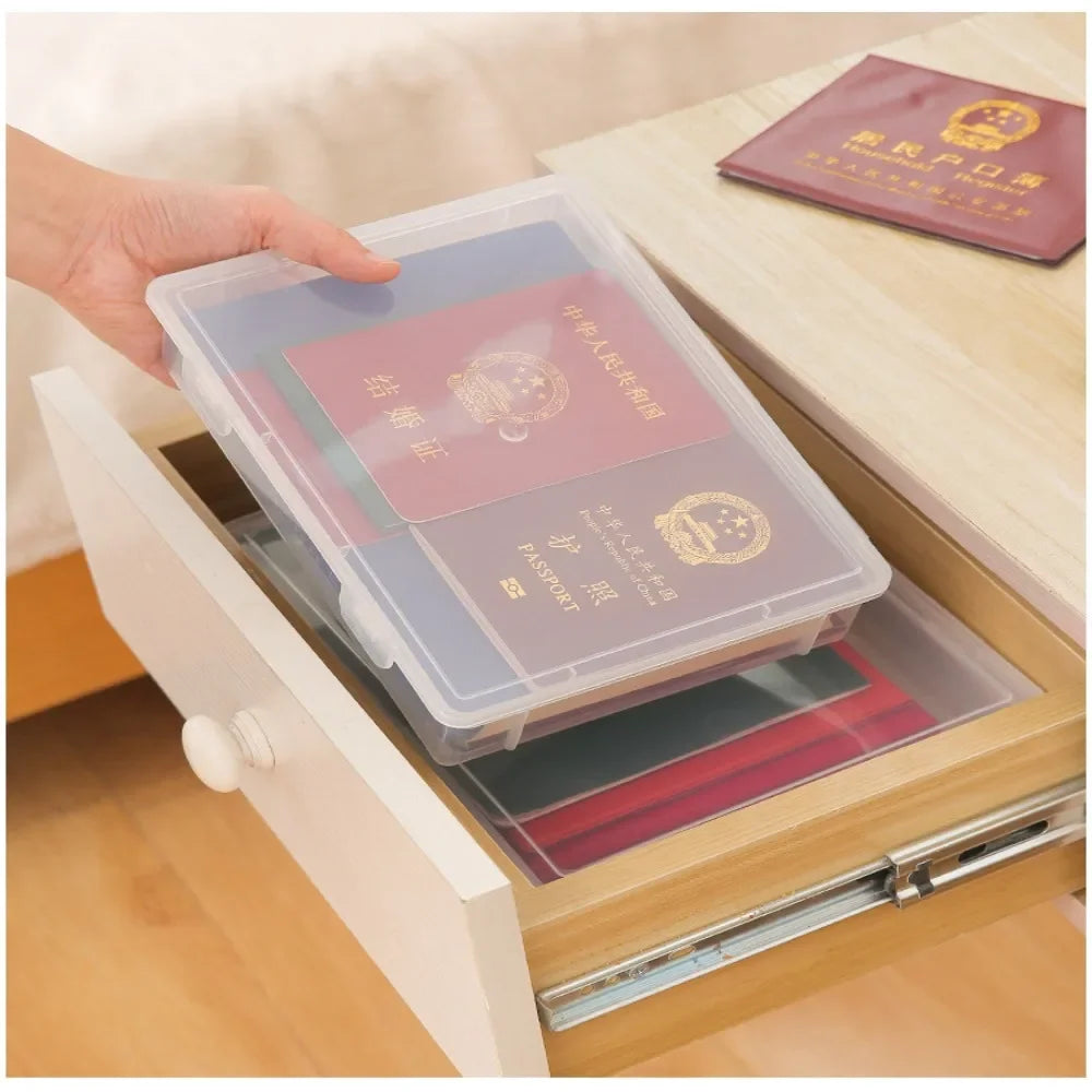 Document Organizer Household Certificate File A4 Box Important Information Household Registration Book Dust Proof Storage