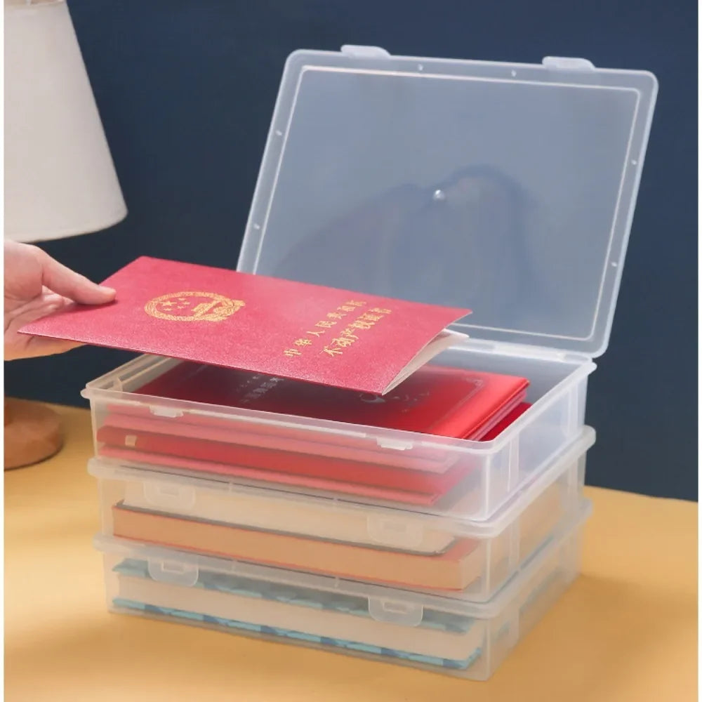 Document Organizer Household Certificate File A4 Box Important Information Household Registration Book Dust Proof Storage