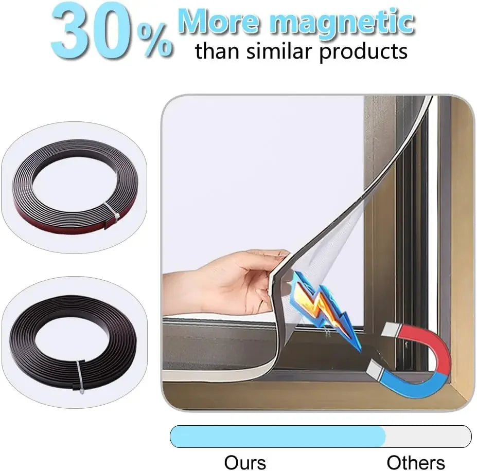 Magnetic Mesh Mosquito Screen, Household Invisible Screen Window, Simple, Household Use, Automatic Shutdown Magnetic Window