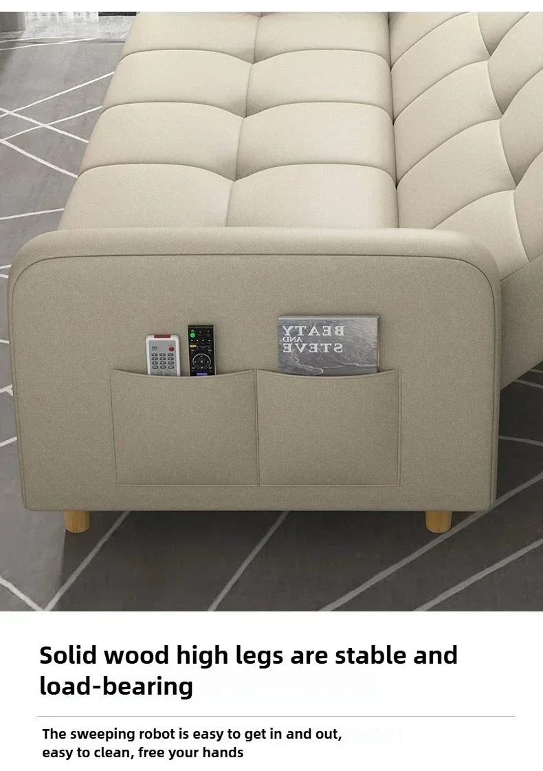 Household Goods Simple Andl Sofa Technology Fabric Sofa Small House Rental Household Simple And Modern Integrated Sofa Bed