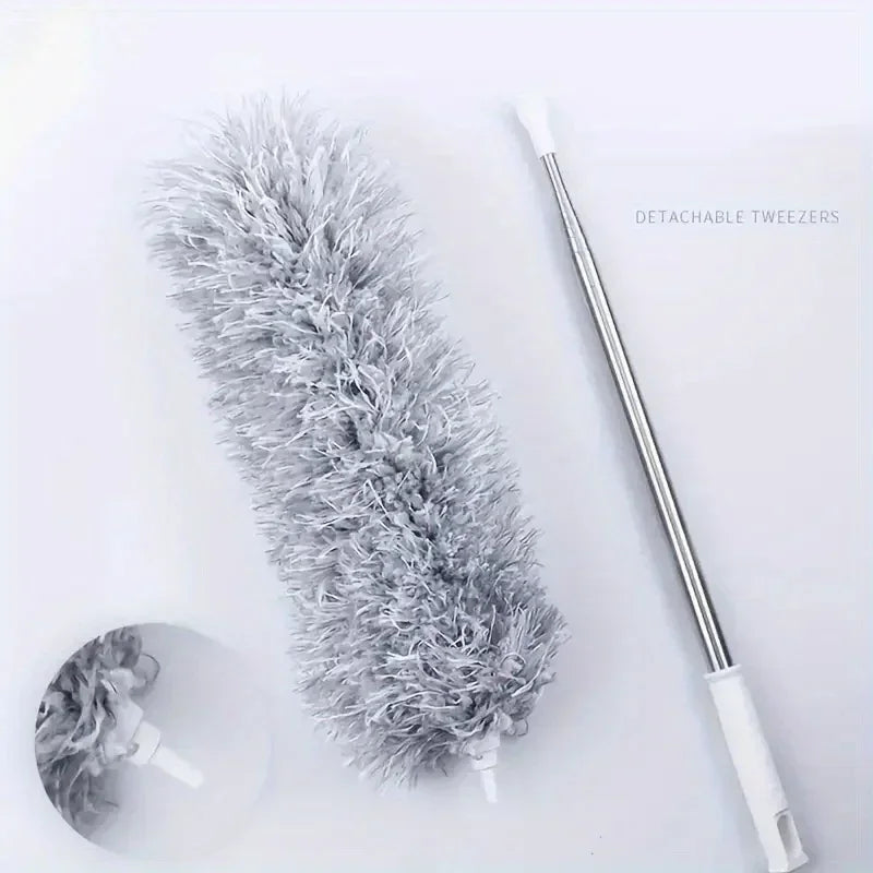 1PC 280CM Microfiber Dust Extendable Curved Ceiling Cleaning Broom Household Electrostatic Precipitator Household Cleaning Tool