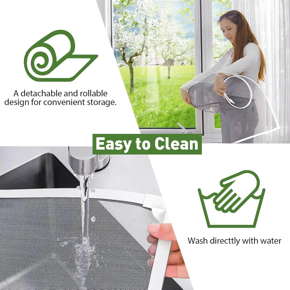Magnetic Mesh Mosquito Screen, Household Invisible Screen Window, Simple, Household Use, Automatic Shutdown Magnetic Window
