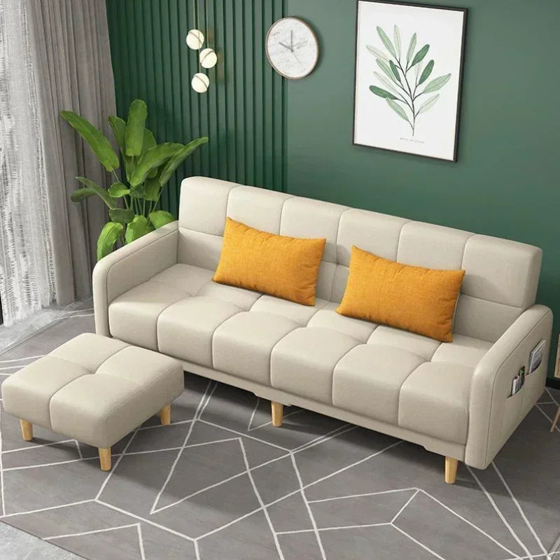 Household Goods Simple Andl Sofa Technology Fabric Sofa Small House Rental Household Simple And Modern Integrated Sofa Bed