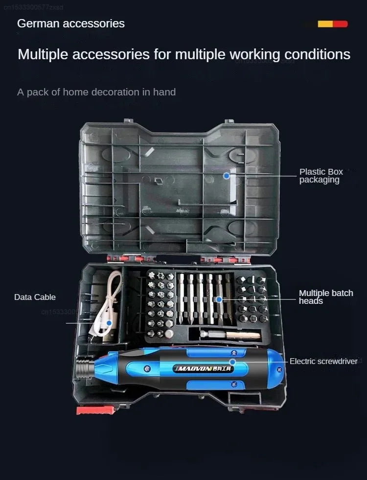 Electric Screwdriver Rechargeable Small Household Fully Automatic Electric Screwdriver Mini Household Screwdriver Tools