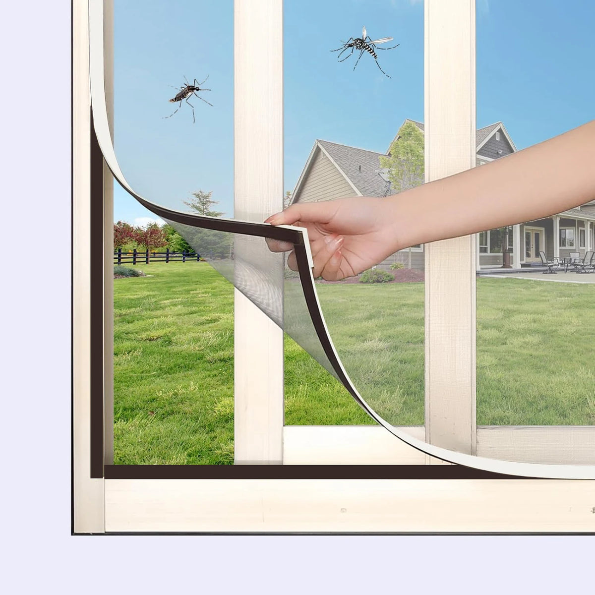 Magnetic Mesh Mosquito Screen, Household Invisible Screen Window, Simple, Household Use, Automatic Shutdown Magnetic Window