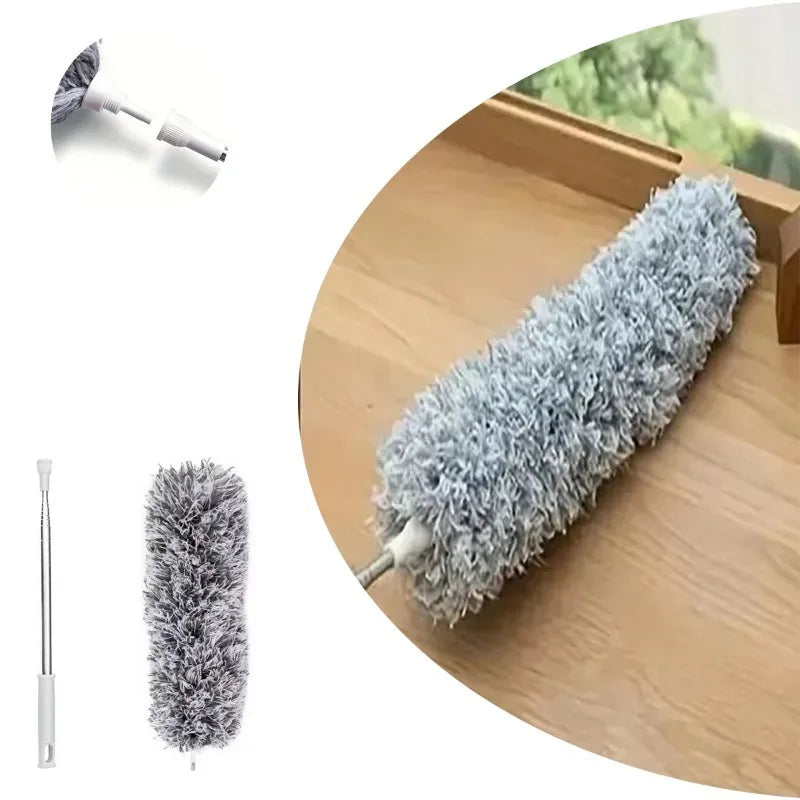 1PC 280CM Microfiber Dust Extendable Curved Ceiling Cleaning Broom Household Electrostatic Precipitator Household Cleaning Tool
